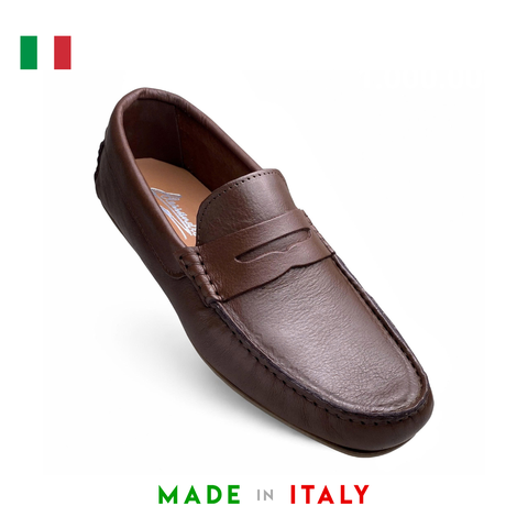 GIÀY LƯỜI DA THẬT NAM Alex-13_Brown (20-Marrone) - MADE IN ITALY - SẢN XUẤT TẠI ITALY