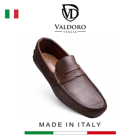 GIÀY LƯỜI DA THẬT NAM VALDORO-Alex-13_Brown (20 Pelle Marrone) - VALDORO - SẢN XUẤT TẠI ITALY