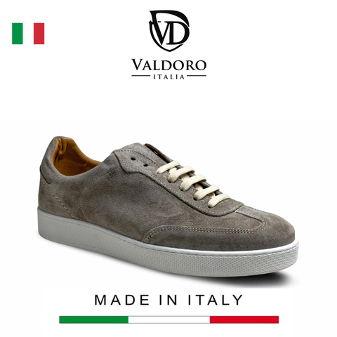 GIÀY SNEAKER DA THẬT NAM (3001 Camoscio Beigie) - VALDORO - SẢN XUẤT TẠI ITALY