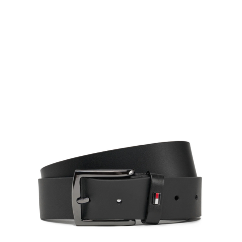 THẮT LƯNG DA THẬT NAM MÀU ĐEN - TOMMY HILFIGER - NHẬP KHẨU CHÍNH HÃNG TỪ Ý