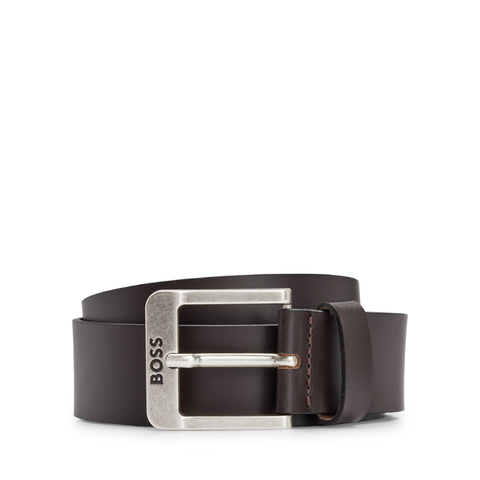 THẮT LƯNG DA NAM MÀU NÂU 50512795 202 - HUGO BOSS - NHẬP KHẨU CHÍNH HÃNG TỪ Ý