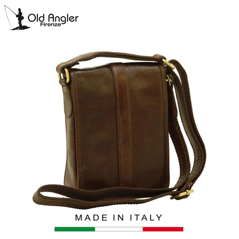 TÚI ĐEO CHÉO MÀU NÂU 031191TM – OLD ANGLER - SẢN XUẤT THỦ CÔNG TỪ ITALY