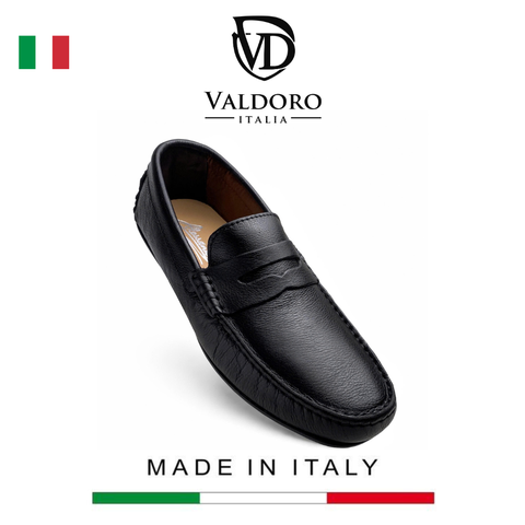 GIÀY LƯỜI DA THẬT NAM VALDORO-Alex-13_Black (20 Pelle Nero) - VALDORO - SẢN XUẤT TẠI ITALY