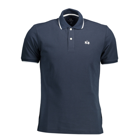 ÁO POLO NAM MÀU XANH THAN VIỀN CỔ - LA MARTINA - NHẬP KHẨU CHÍNH HÃNG TỪ Ý