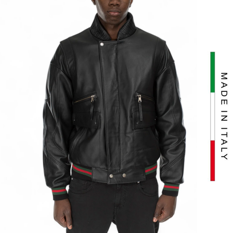 ORDER ÁO KHOÁC BOMBER DA CAO CẤP SẢN XUẤT THỦ CÔNG - ITALY LEATHER - NHẬP KHẨU CHÍNH NGẠCH TỪ Ý