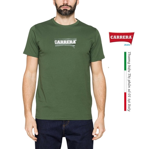 ÁO THUN NAM CỘC TAY BASIC IN LOGO – CARRERA JEANS - NHẬP KHẨU CHÍNH HÃNG TỪ Ý