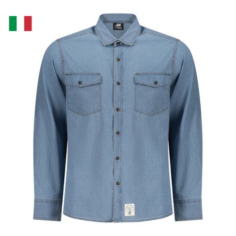 ÁO SƠ MI DENIM NAM DÀI TAY - U.S. GRAND POLO - NHẬP KHẨU CHÍNH HÃNG TỪ Ý