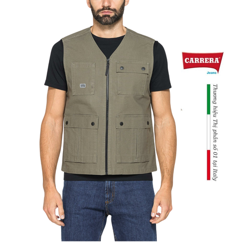 ÁO KHOÁC GILE NAM 406T1196A - CARRERA JEANS - NHẬP KHẨU CHÍNH NGẠCH TỪ ITALIA