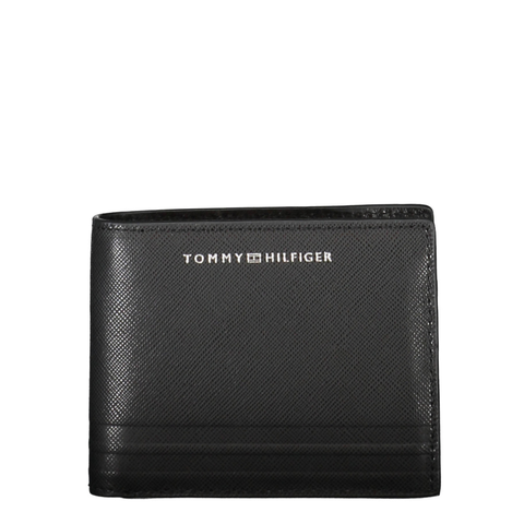 VÍ NAM DA THẬT MÀU ĐEN - TOMMY HILFIGER - NHẬP KHẨU CHÍNH HÃNG TỪ Ý