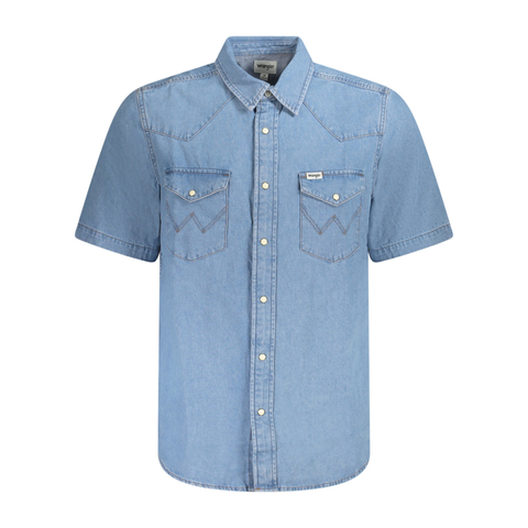 ÁO SƠ MI DENIM NAM CỘC TAY – WRANGLER - NHẬP KHẨU CHÍNH HÃNG TỪ Ý