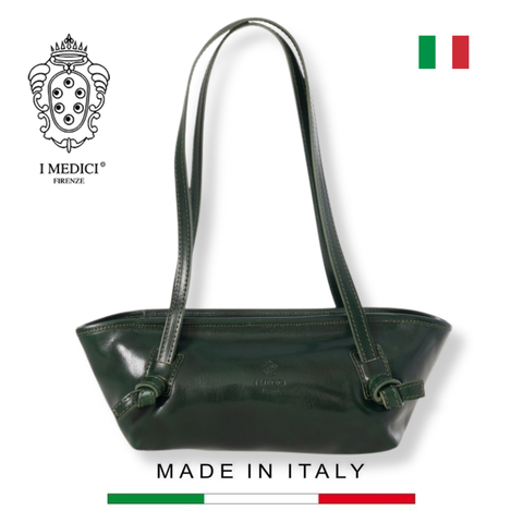 TÚI XÁCH BAGUETTE NỮ DA THẬT VACHETTA MÀU XANH 610 -  MEDICI OF FLORENCE - SẢN XUẤT THỦ CÔNG TẠI ITALIA