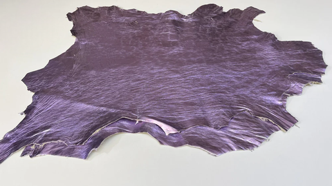 ORDER MIẾNG DA DÊ Ý CAO CẤP MÀU TÍM HỒNG KIM LOẠI NHĂN - ITALY LEATHER - NHẬP KHẨU CHÍNH HÃNG TỪ Ý