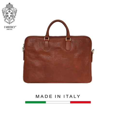 TÚI ĐỰNG LAPTOP DA CALFSKIN110 - Rust -  MEDICI OF FLORENCE - SẢN XUẤT THỦ CÔNG TẠI ITALIA