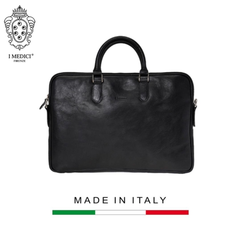 TÚI ĐỰNG LAPTOP DA CALFSKIN 110 - Black -  MEDICI OF FLORENCE - SẢN XUẤT THỦ CÔNG TẠI ITALIA