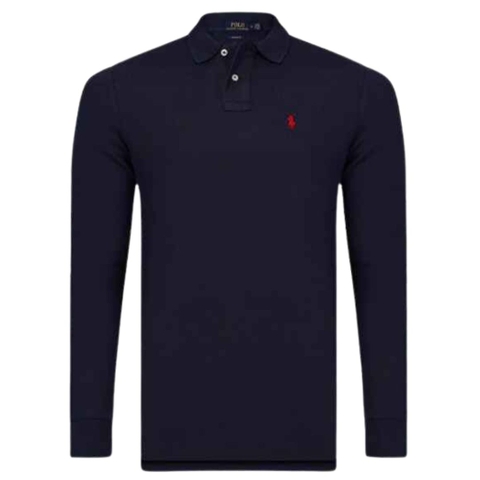 ÁO POLO HÀNG HIỆU DÀI TAY NAM BIG SIZE XANH NAVY - RALPH LAUREN - NHẬP KHẨU CHÍNH HÃNG TỪ CHLB ĐỨC