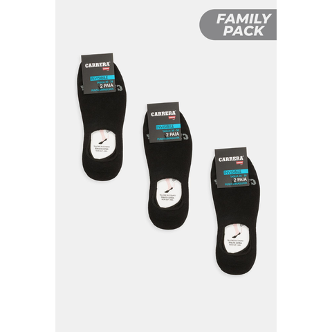PACK 2 ĐÔI TẤT NAM NỬA BÀN CHÂN MÀU ĐEN - CARRERA JEANS - NHẬP KHẨU CHÍNH HÃNG TỪ Ý