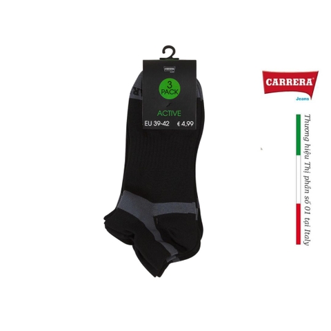 PACK 3 ĐÔI TẤT UNISEX THỂ THAO NĂNG ĐỘNG - CARRERA JEANS - NHẬP KHẨU CHÍNH HÃNG TỪ Ý