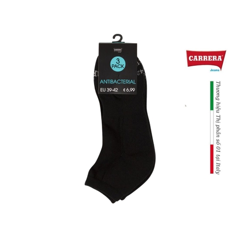 PACK 3 ĐÔI TẤT UNISEX SUPERSNEAKER KHÁNG KHUẨN - CARRERA JEANS - NHẬP KHẨU CHÍNH HÃNG TỪ Ý