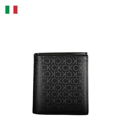 VÍ DA NAM MÀU ĐEN HỌA TIẾT – CALVIN KLEIN - NHẬP KHẨU CHÍNH HÃNG TỪ Ý