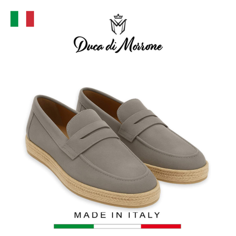 GIÀY LƯỜI DA LỘN NAM CAO CẤP (DA THẬT) - DUCA DI MORRONE - SẢN XUẤT TẠI ITALY