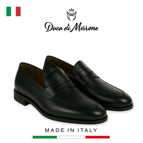 GIÀY LƯỜI DA NAM CAO CẤP (DA THẬT) - DUCA DI MORRONE - SẢN XUẤT TẠI ITALY