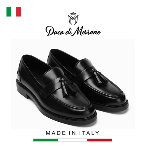 GIÀY LƯỜI DA NAM CAO CẤP (DA THẬT) - DUCA DI MORRONE - SẢN XUẤT TẠI ITALY