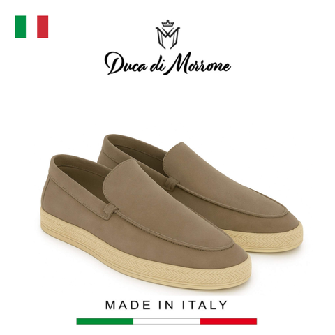 GIÀY LƯỜI DA LỘN NAM CAO CẤP (DA THẬT) - DUCA DI MORRONE - SẢN XUẤT TẠI ITALY