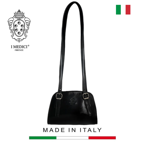 TÚI ĐEO CHÉO DA CALFSKIN 2120 - Black -  MEDICI OF FLORENCE - SẢN XUẤT THỦ CÔNG TẠI ITALIA