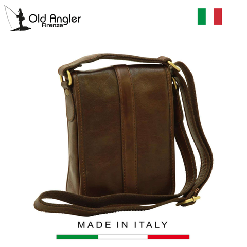 TÚI ĐEO CHÉO MÀU NÂU 031191TM – OLD ANGLER - SẢN XUẤT THỦ CÔNG TỪ ITALY
