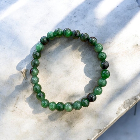 Vòng Ngọc Cẩm Thạch Jadeite Xanh 6mm | HADOSA