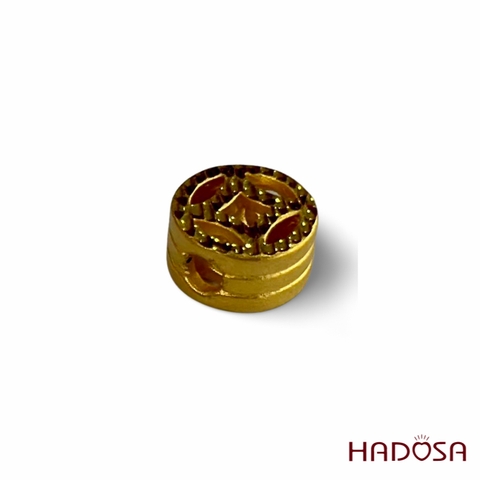 Charm kim tiền bánh xe 9mm vàng 24K 3p5