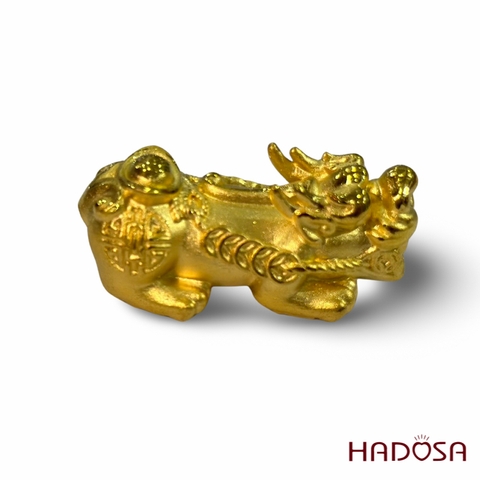 Charm Tỳ Hưu 37x18mm lưng thỏi vàng 24K 10.75f