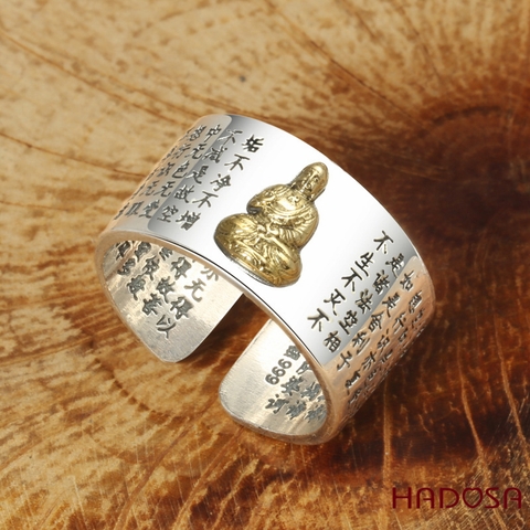 Nhẫn bạc Thái Phật bản mệnh Adida