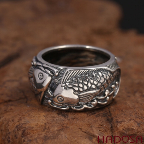 Nhẫn bạc nam phong thủy size 9