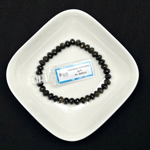 Vòng đá Sapphire mài giác 7mm cao cấp