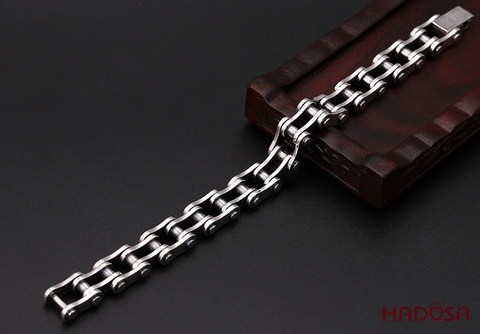 Lắc tay bạc dạng xích 21cmx13mm