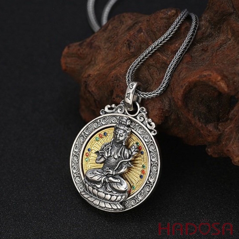 Mặt dây chuyền bản mệnh Đại Thế Chí Bồ Tát bạc Thái cho người tuổi Ngọ