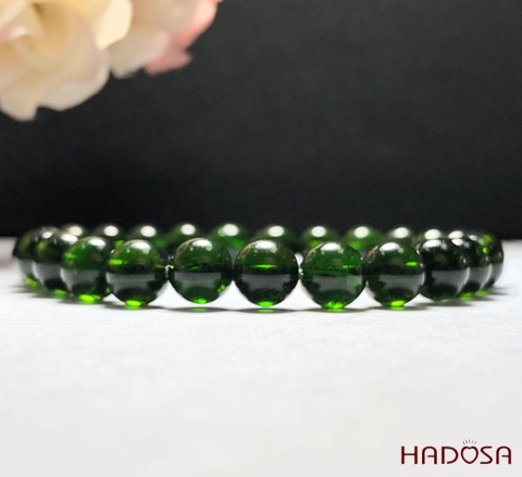 Vòng đá Diopside 7mm cao cấp chuẩn 6A Hadosa