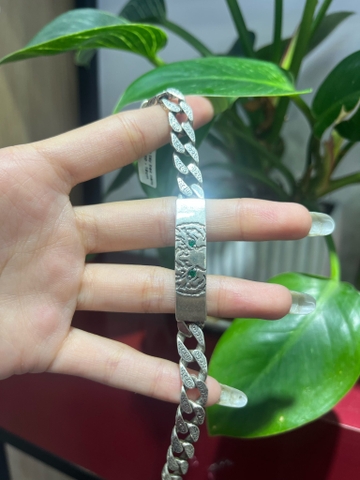 Vòng tay bạc nam hình Cọp