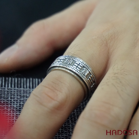 Nhẫn cho nam bạc Thái size 9