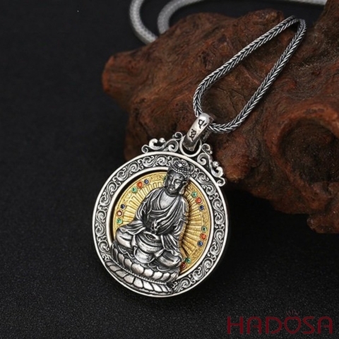 Mặt dây chuyền bạc Thái Như Lai Đại Nhật