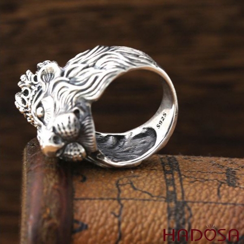 Nhẫn bạc Thái sư tử tượng trưng cho sự mạnh mẽ