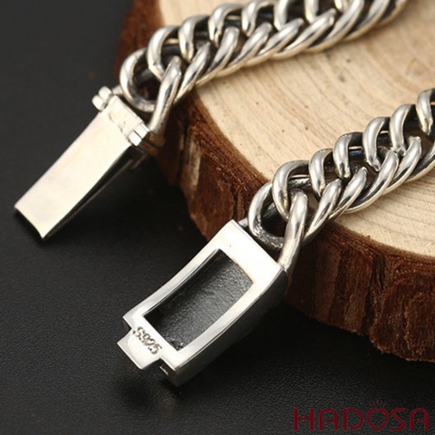 Vòng tay nam bạc Thái cho nam 19cmx9mm