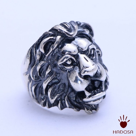 Nhẫn bạc nam Sư Tử  bạc Thái 925 handmade