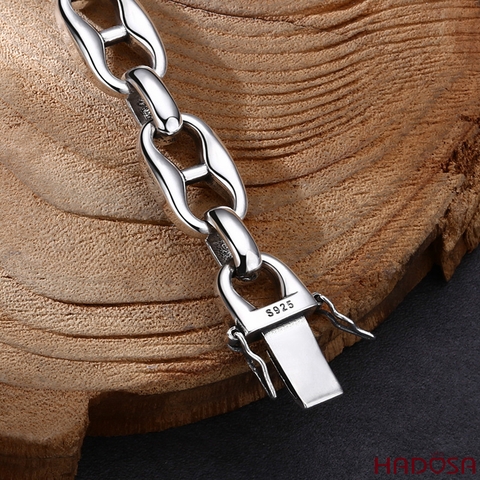 Vòng tay bạc nam mắt xích