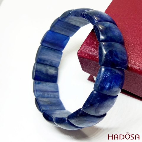 Vòng đá Kyanite bản oval 15mm chuẩn 4A Hadosa