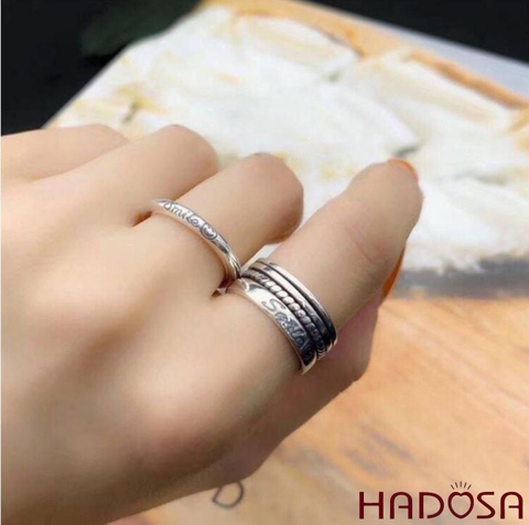 Nhẫn bạc Thái nữ 925 Hadosa