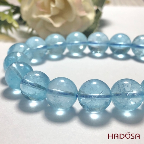 Vòng đá Topaz xanh 10mm cao cấp chuẩn 5A