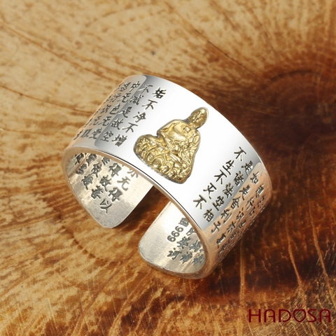Nhẫn bạc Thái Phật bản mệnh Adida