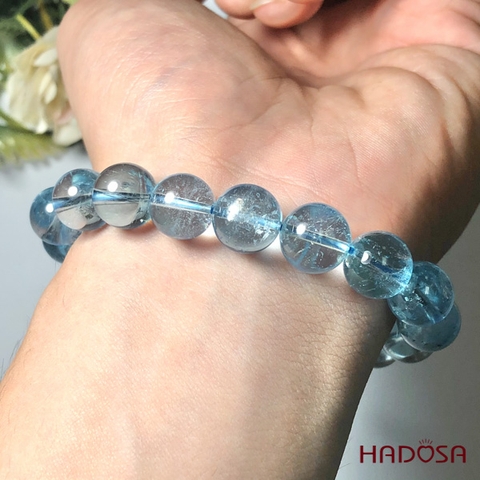 Topaz xanh 8mm 7A cao cấp